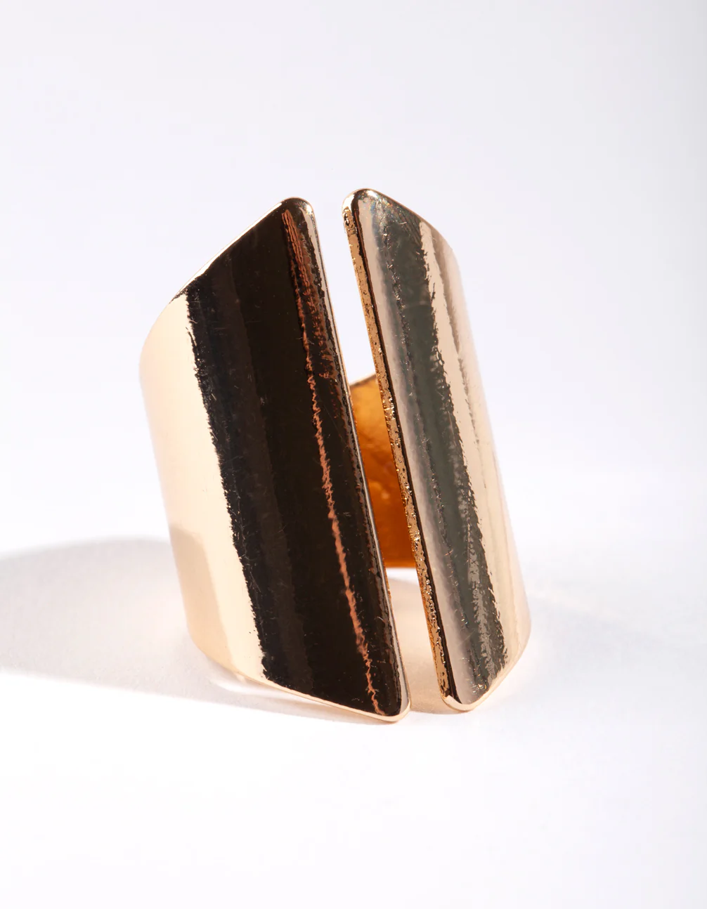 Gold Open Shield Ring - Image 2