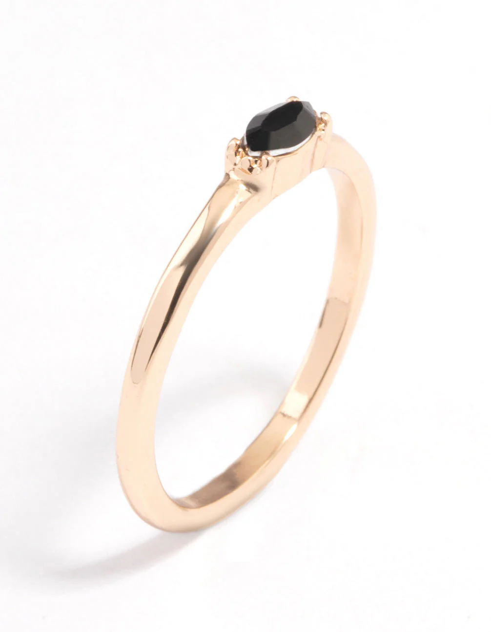 Black Oval Stone Ring - Image 2