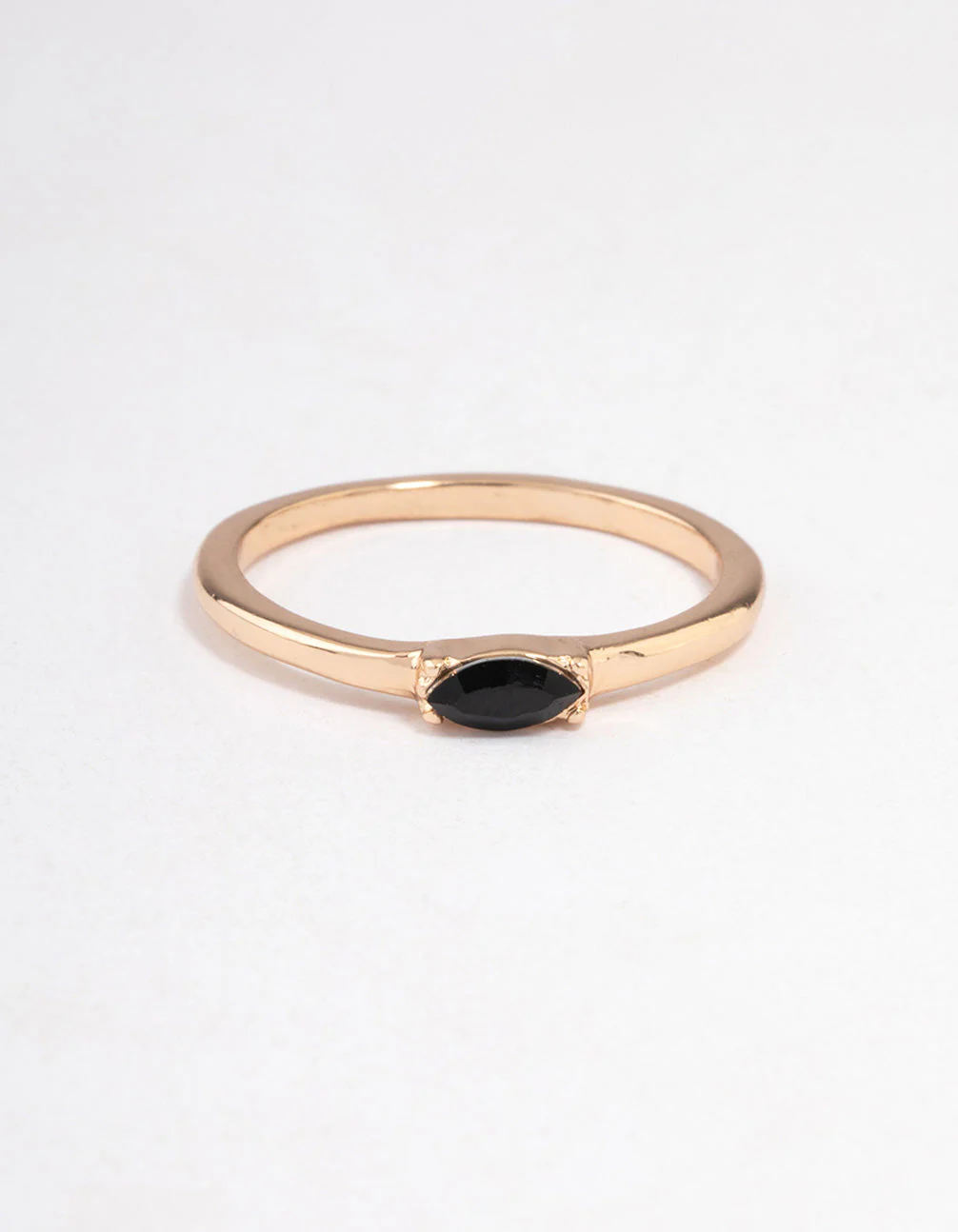 Black Oval Stone Ring - Image 3