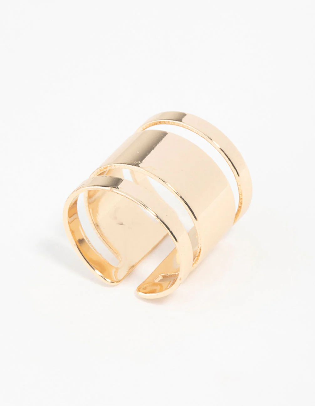 Gold Triple Tube Ring - Image 2