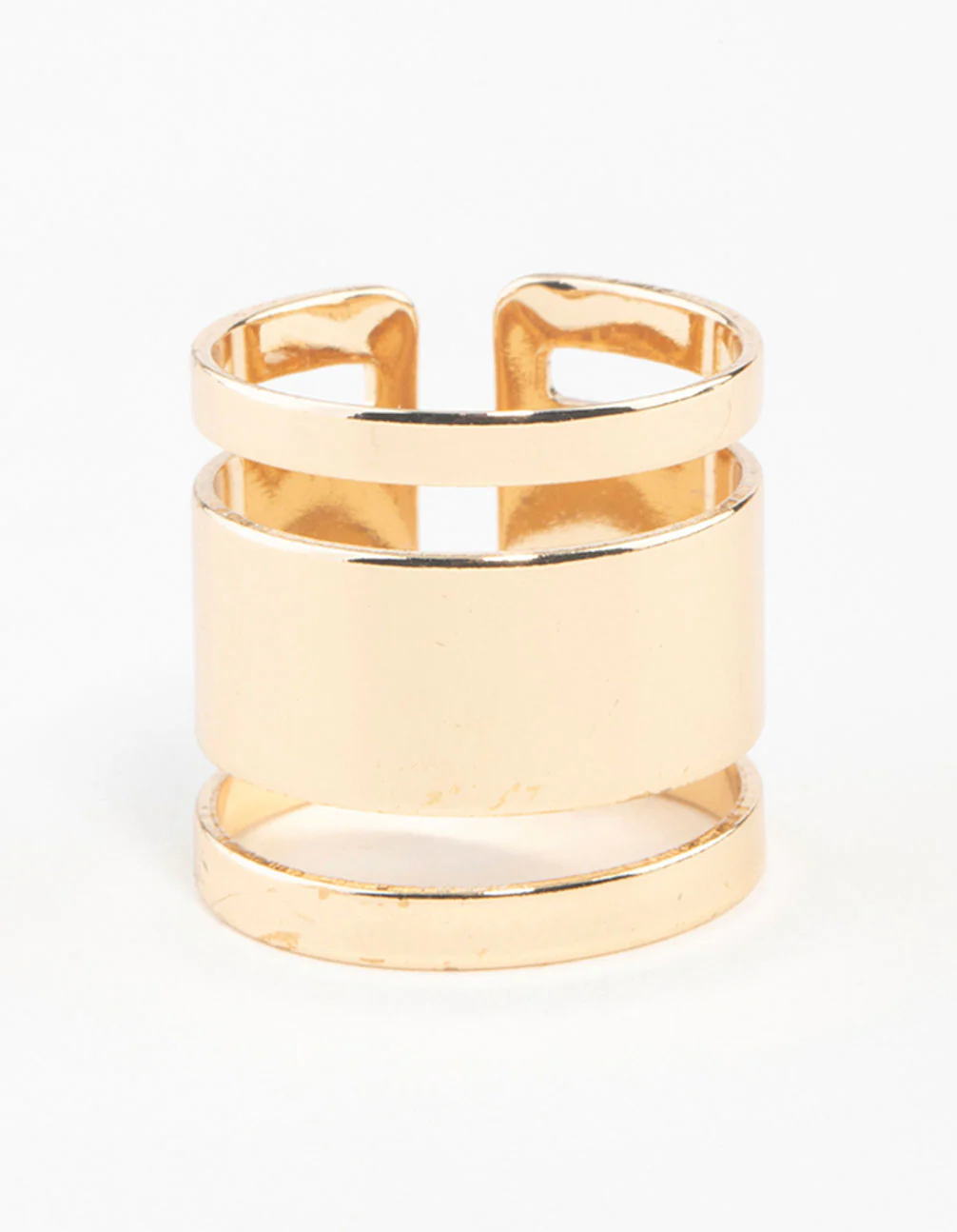 Gold Triple Tube Ring - Image 3