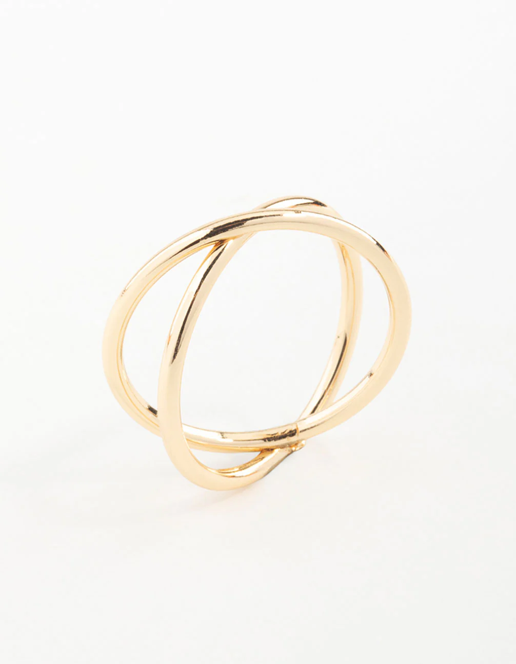Gold Classic Crossover Ring - Image 2
