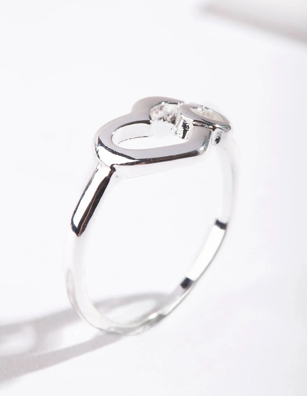 Silver Double Heart Ring - Image 2