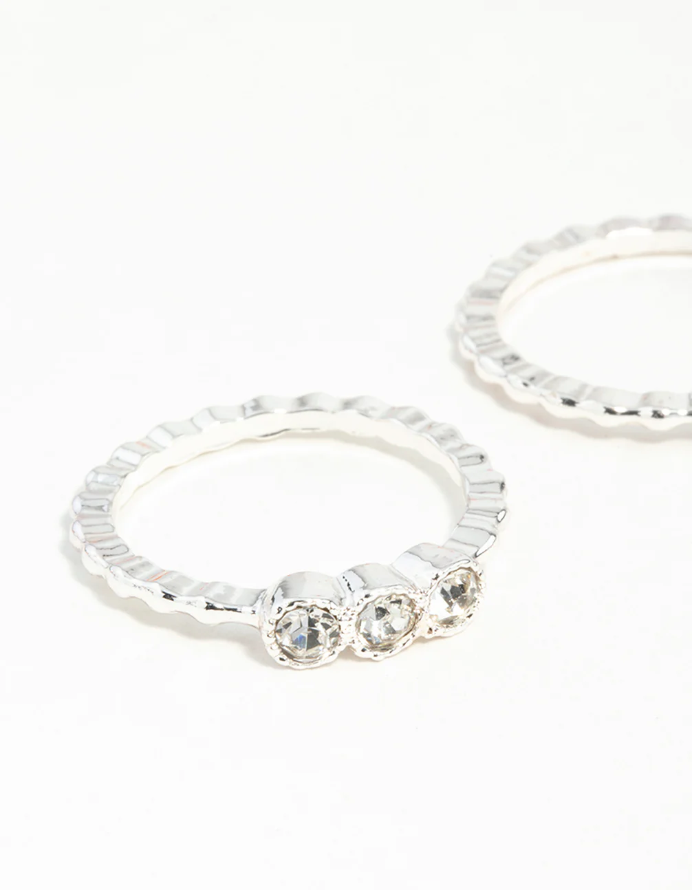 Silver Dotted Ring Stack - Image 2