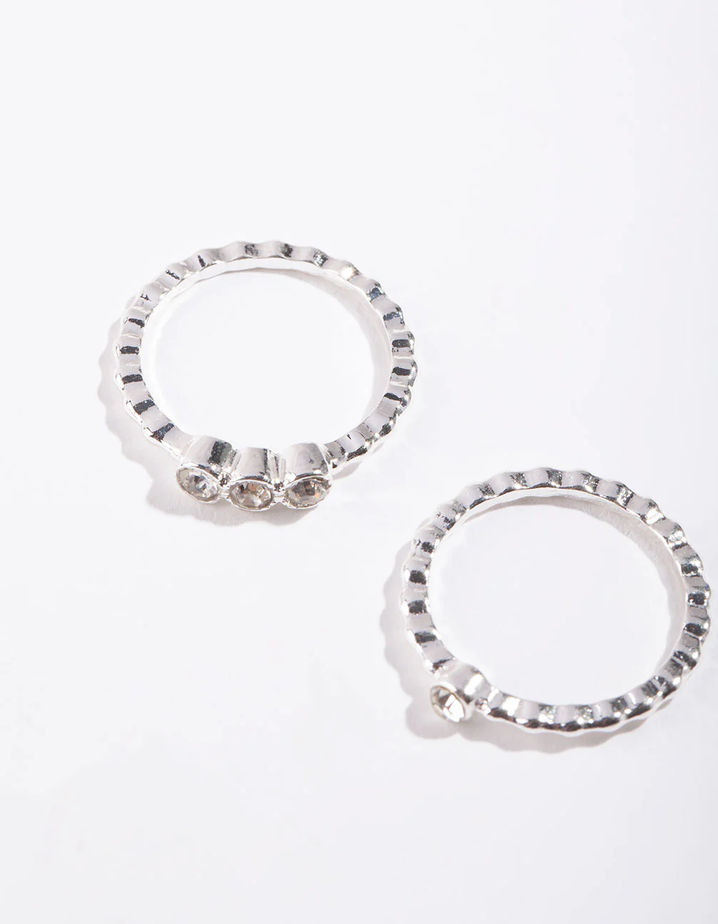 Silver Dotted Ring Stack - Image 5