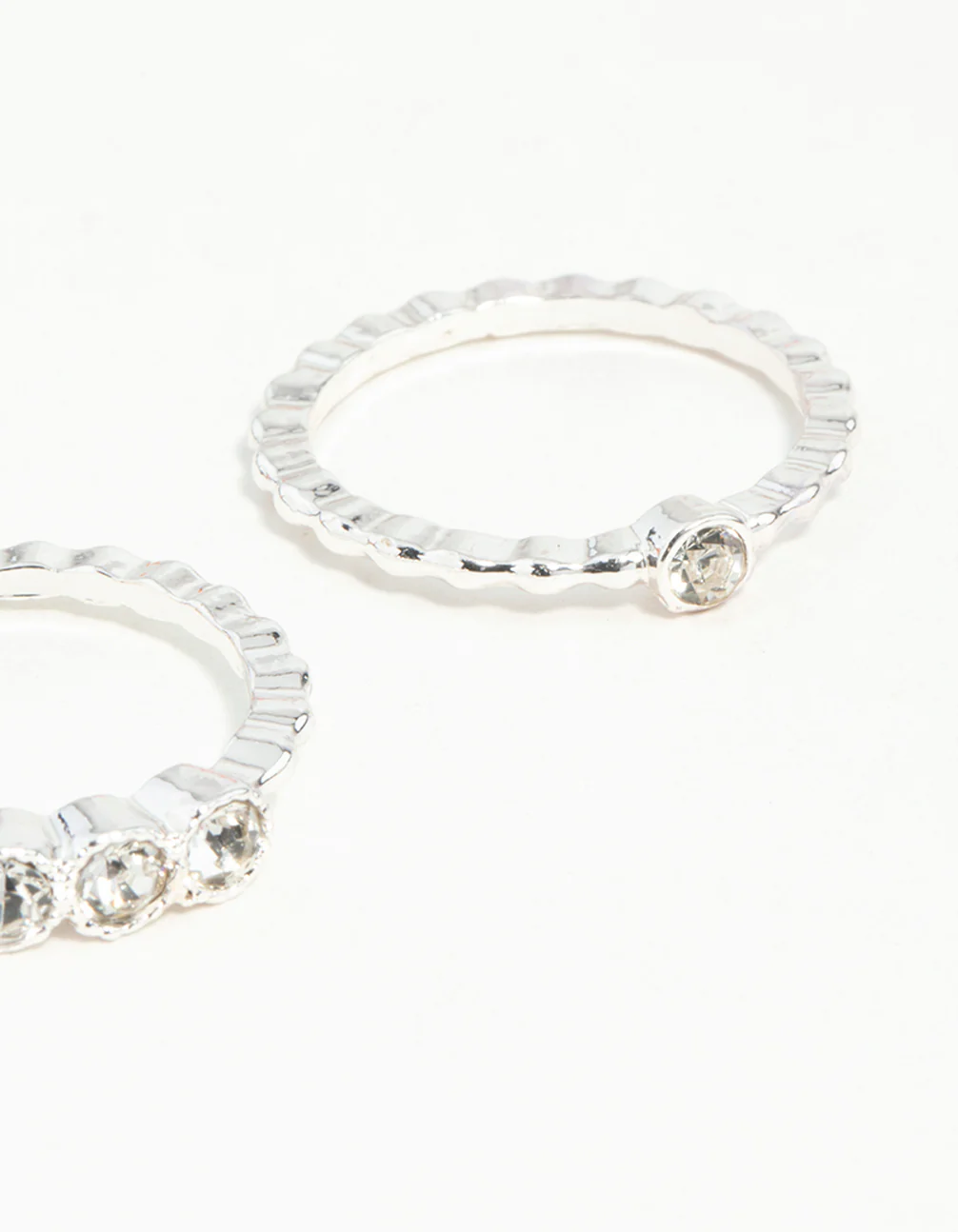 Silver Dotted Ring Stack - Image 7