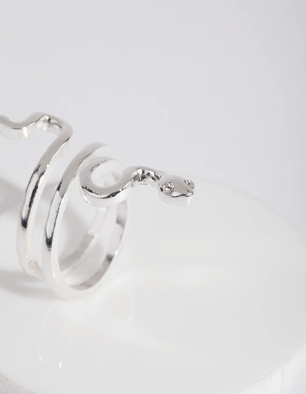 Silver Fine Snake Ring - Image 3