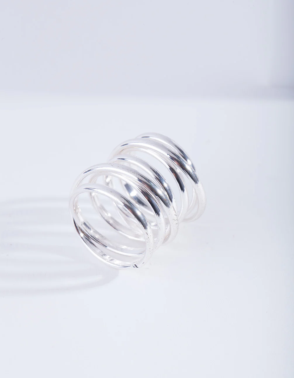 Silver Layered Band Ring - Image 2