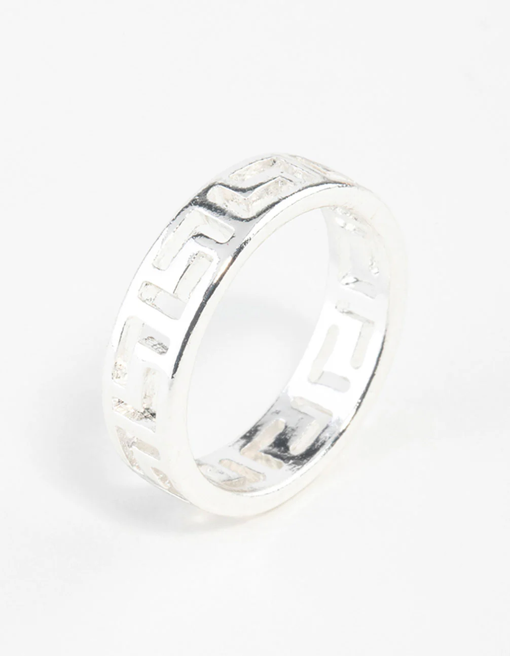 Silver Geometric Ring - Image 2