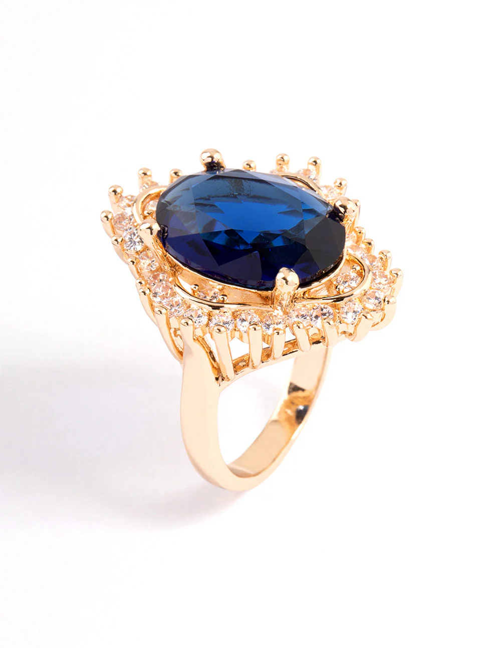 Gold Large Oval Frame Ring - Image 2