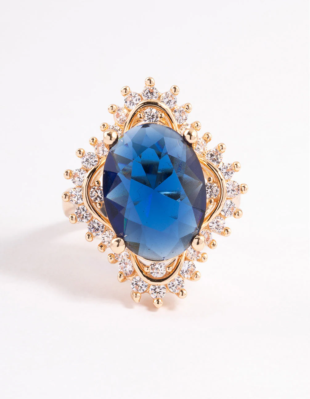 Gold Large Oval Frame Ring - Image 3