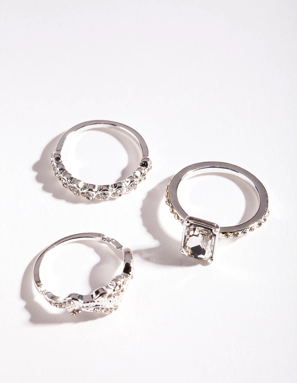 Silver Baguette Multi Stack Ring - Image 2