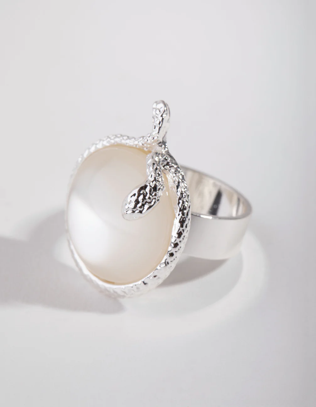 Silver Dome Snake Ring - Image 2