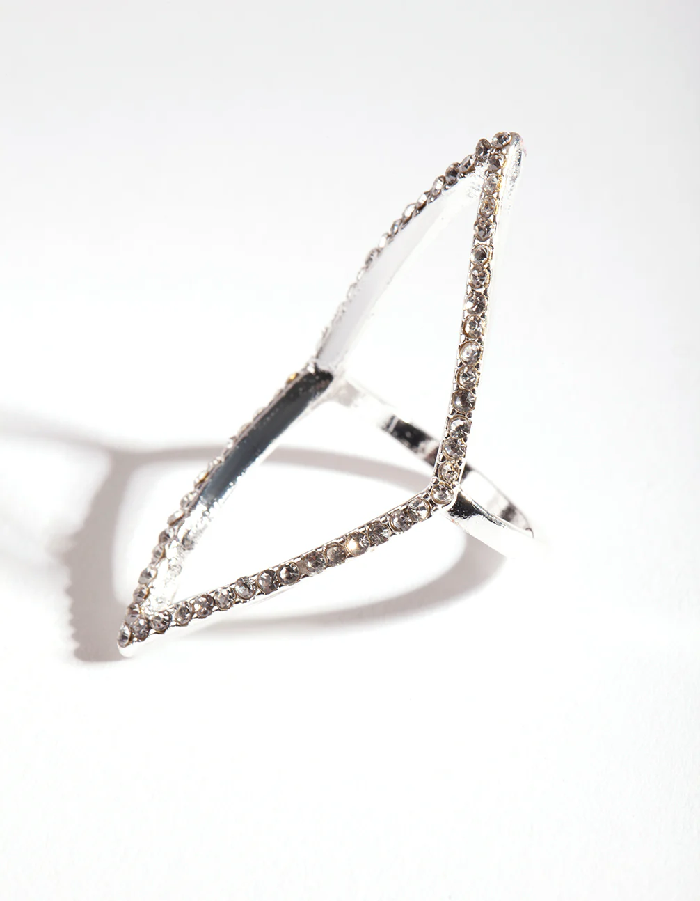 Silver Open Diamond Ring - Image 2