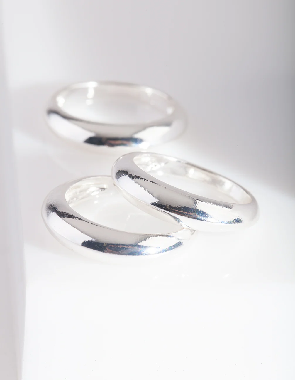 Silver Rounded Ring Stack - Image 2