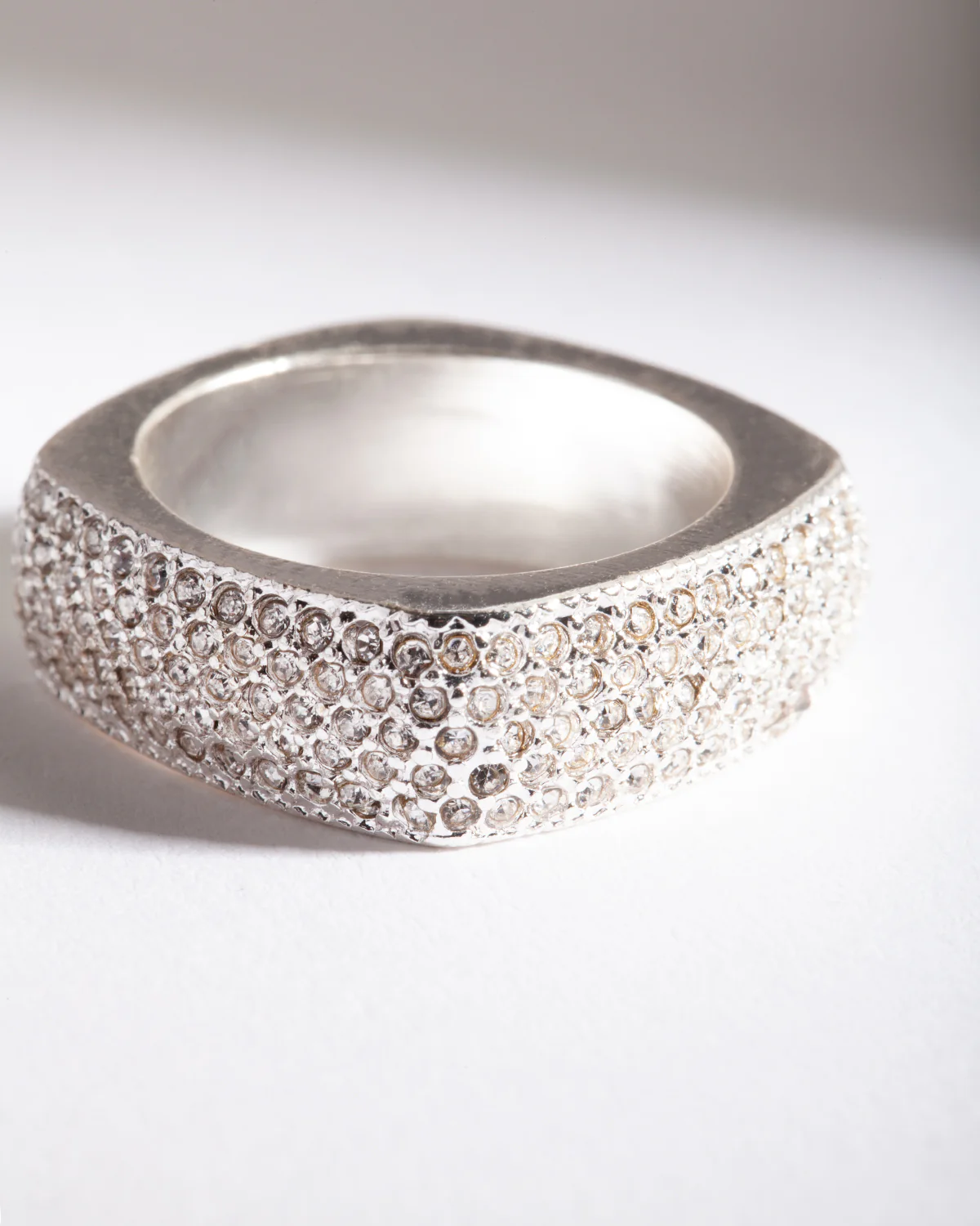Sterling Silver Diamante Snake Ring - Image 2