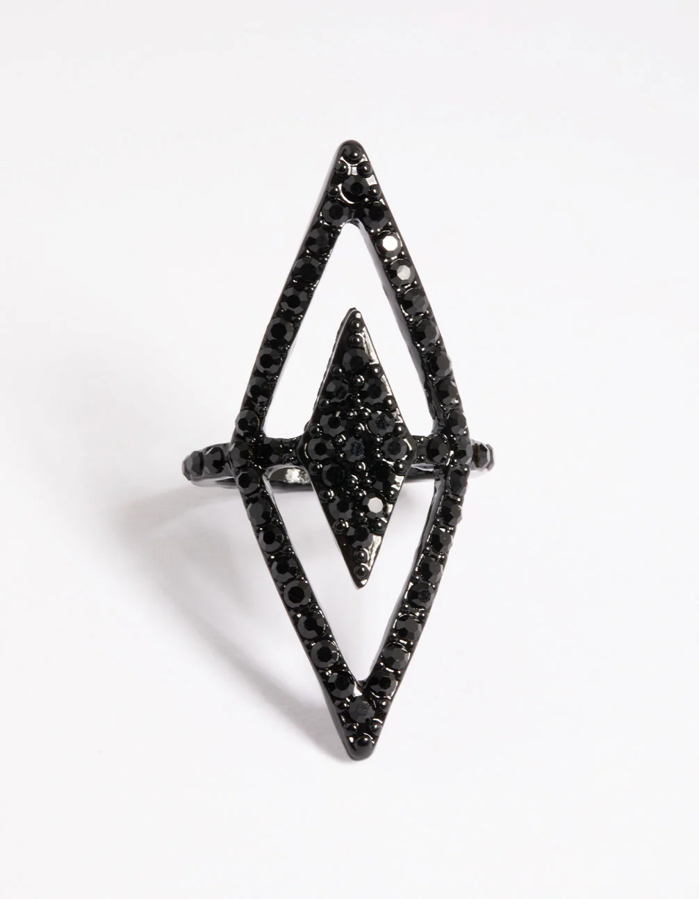 Black Double Diamond Ring - Image 2