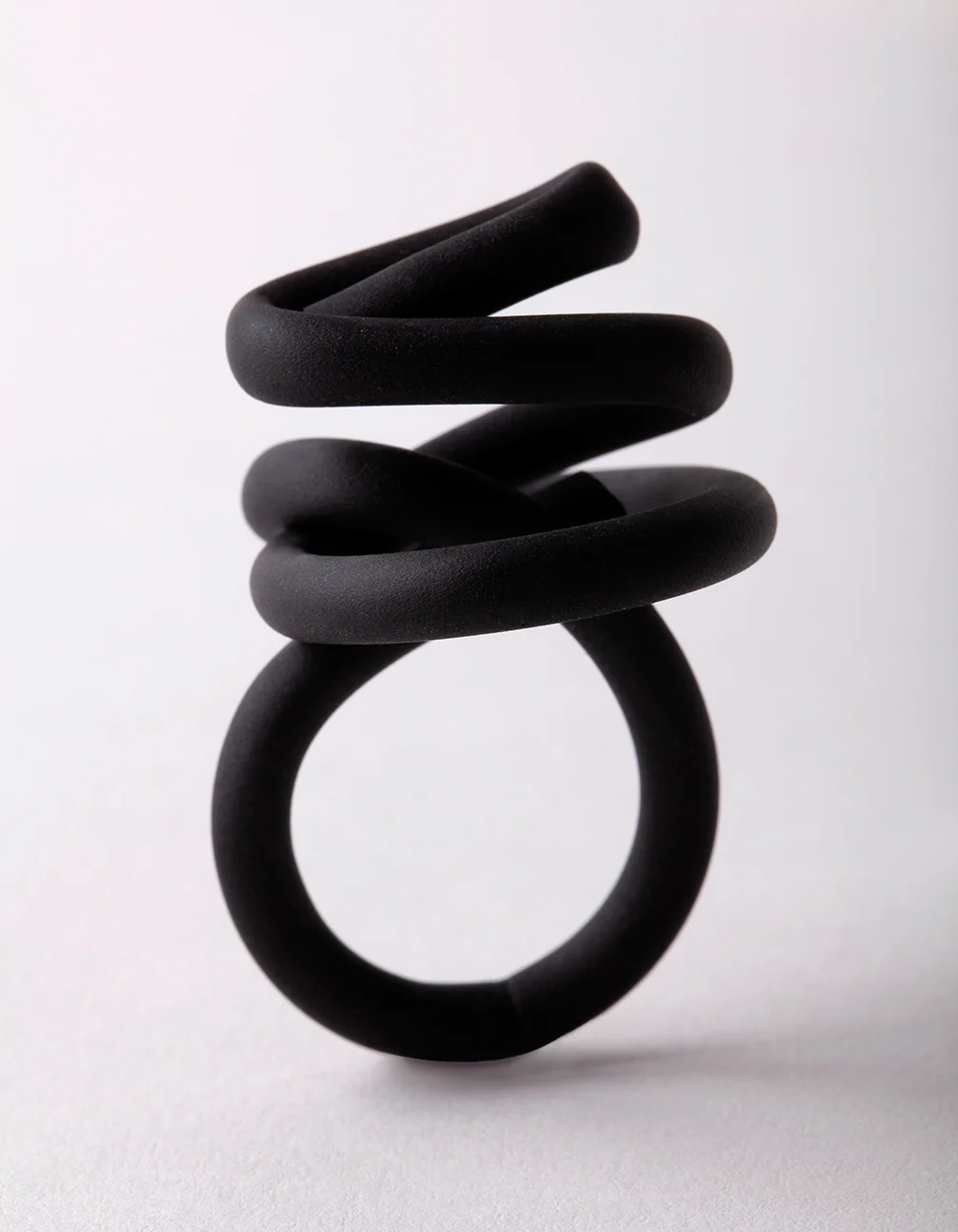 Matte Black Knot Ring - Image 2