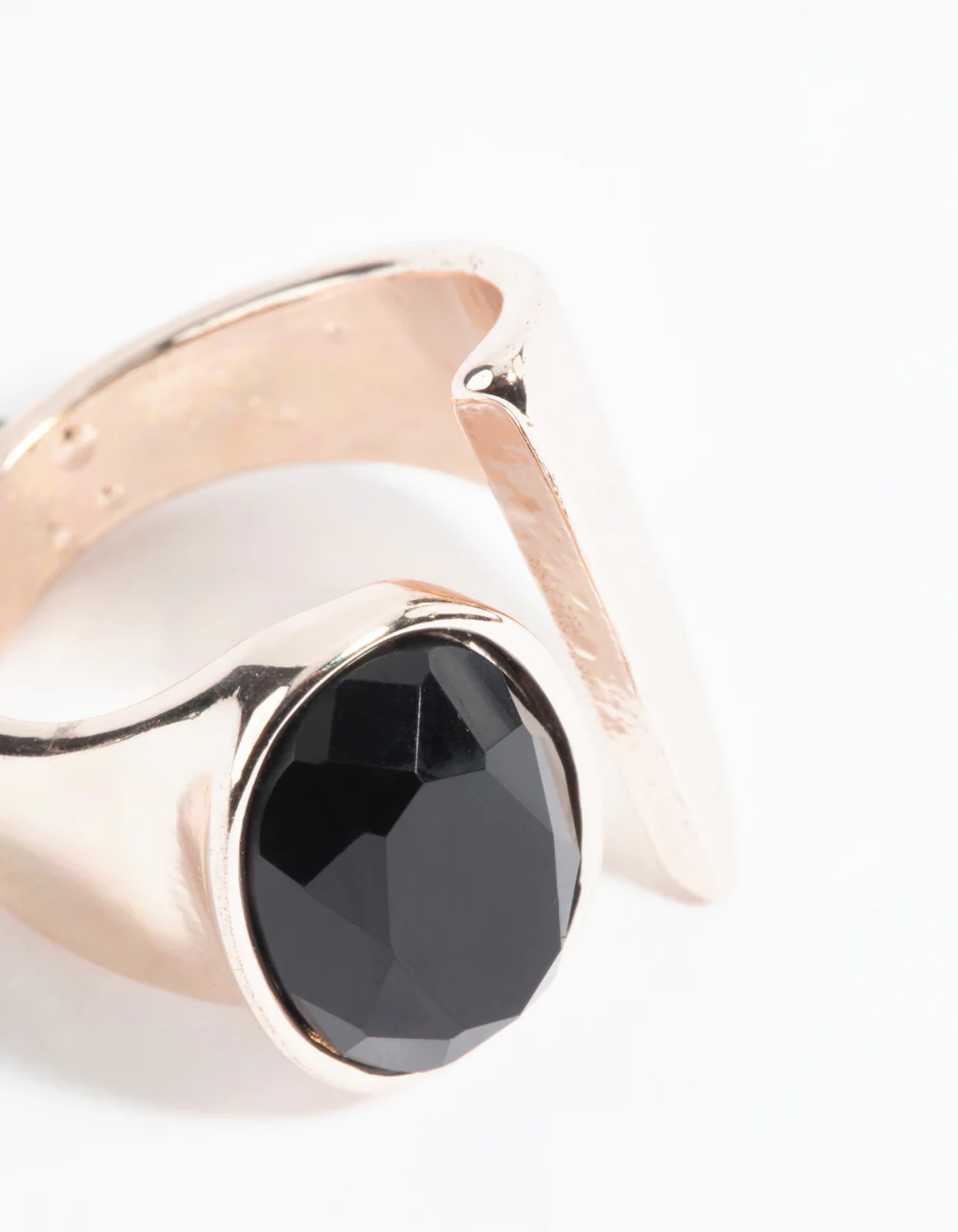 Rose Gold Open Stone Ring - Image 3
