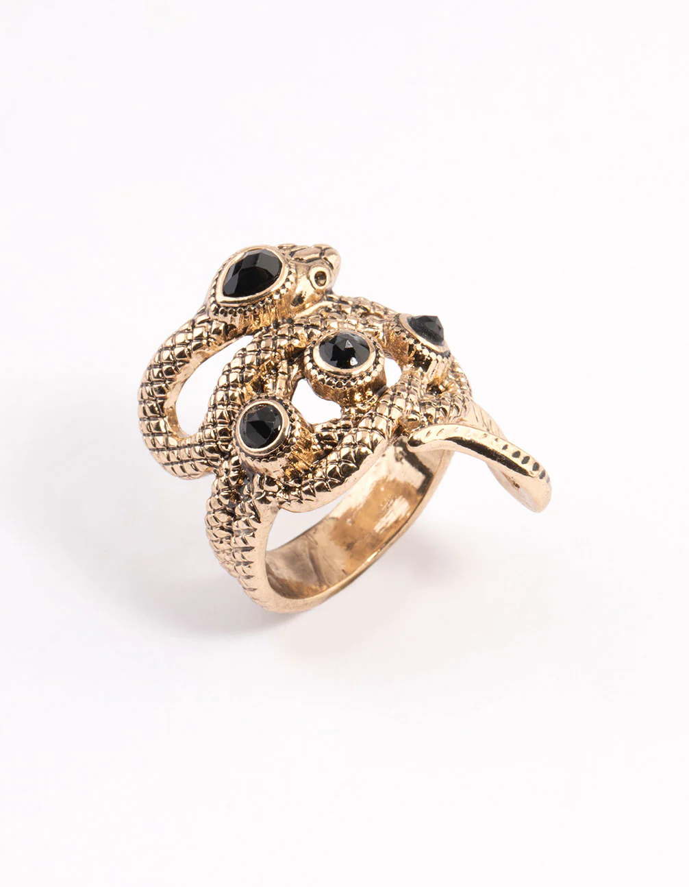 Black Wrap Snake Ring - Image 2