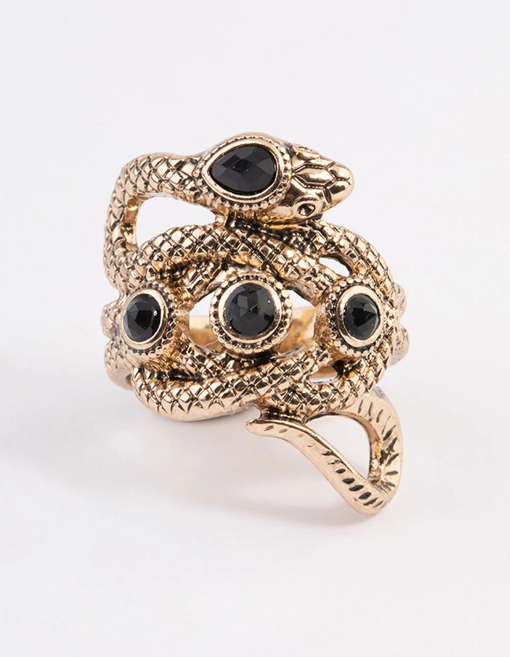 Black Wrap Snake Ring - Image 3