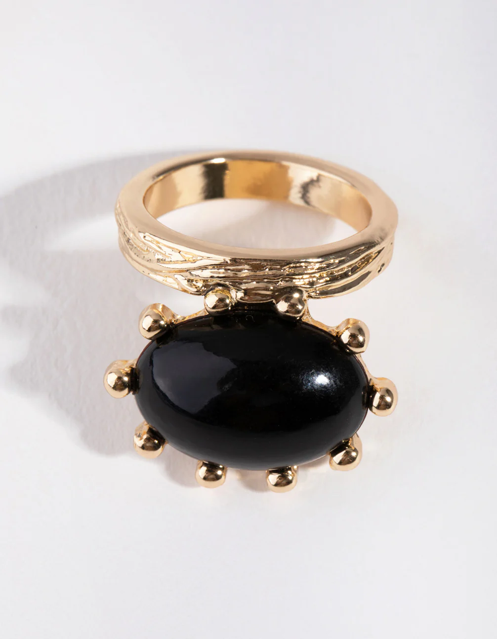 Gold Dome Stone Ring - Image 2