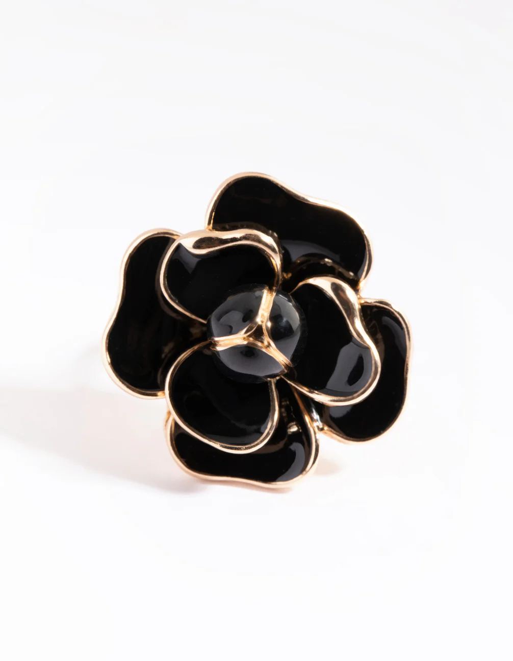 Black Flower Ring - Image 3