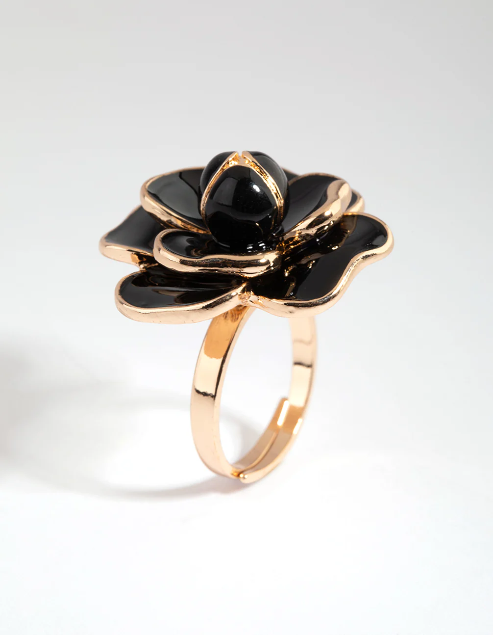 Black Flower Ring - Image 4
