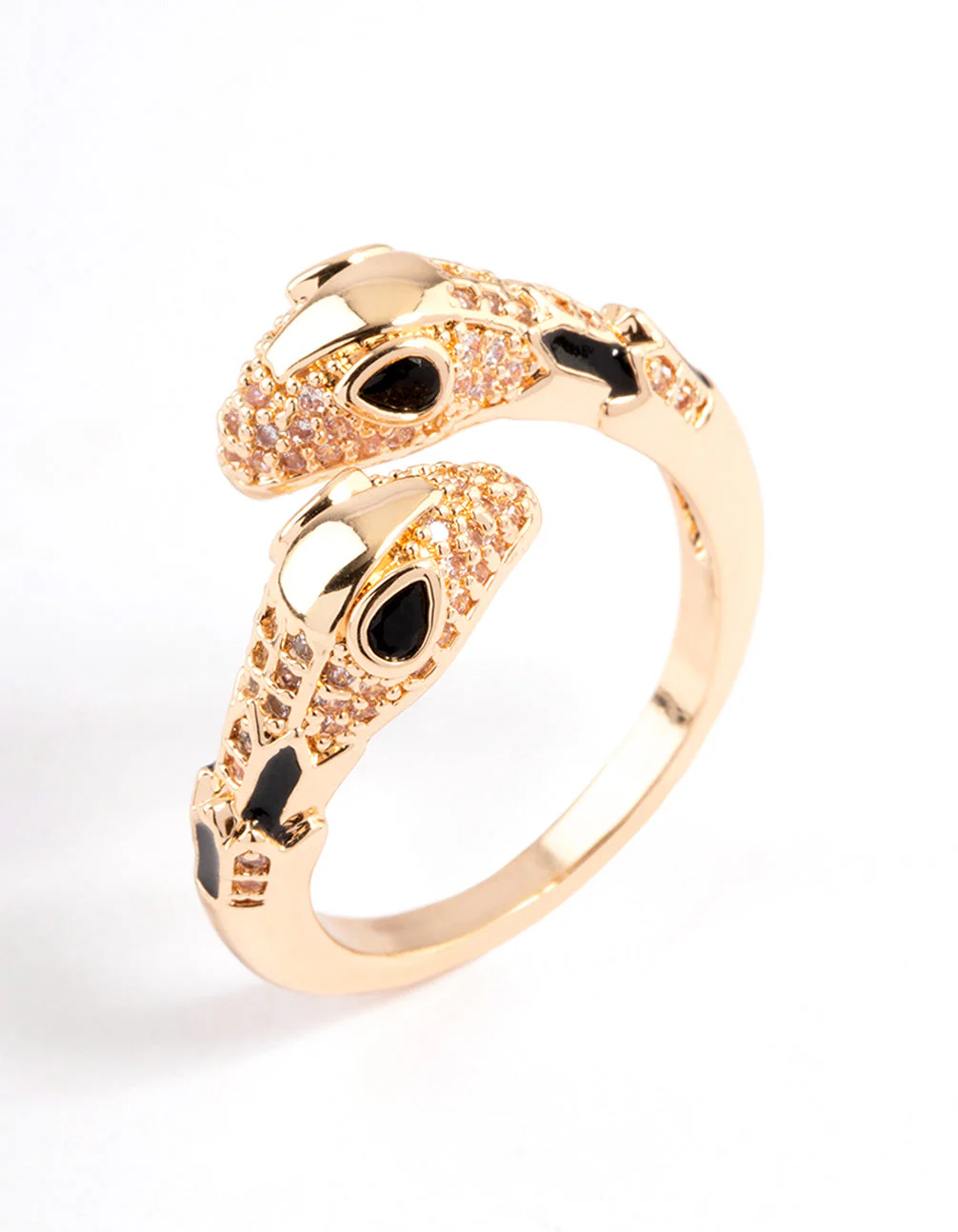 Black Slim Snake Ring - Image 2