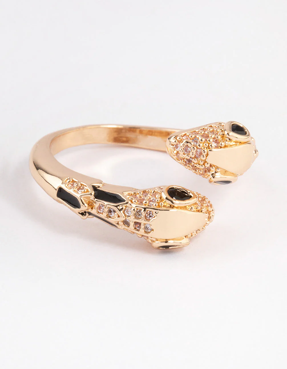 Black Slim Snake Ring - Image 3