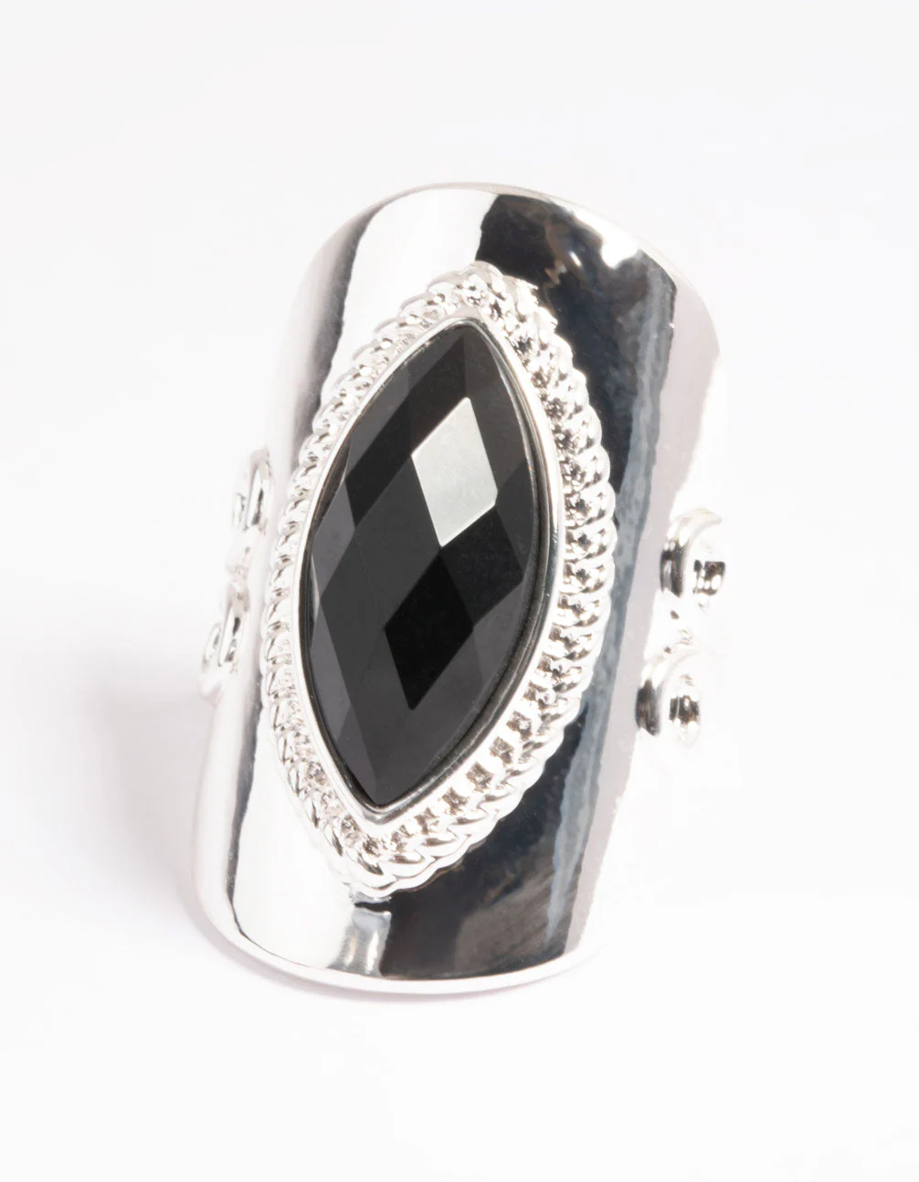 Silver Boho Stone Set Ring - Image 2