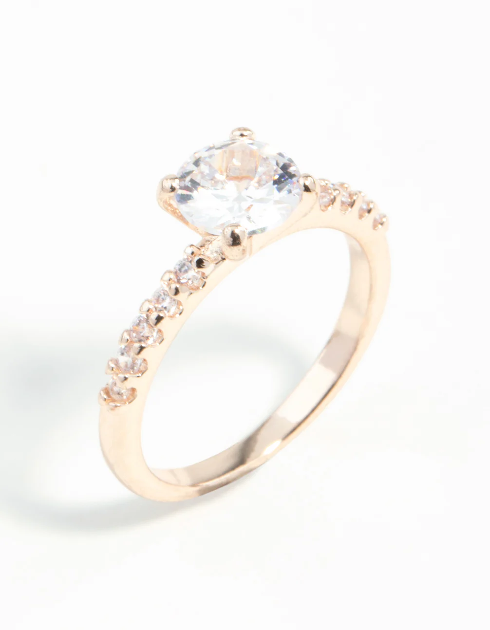 Rose Gold Diamante Engagement Ring - Image 2
