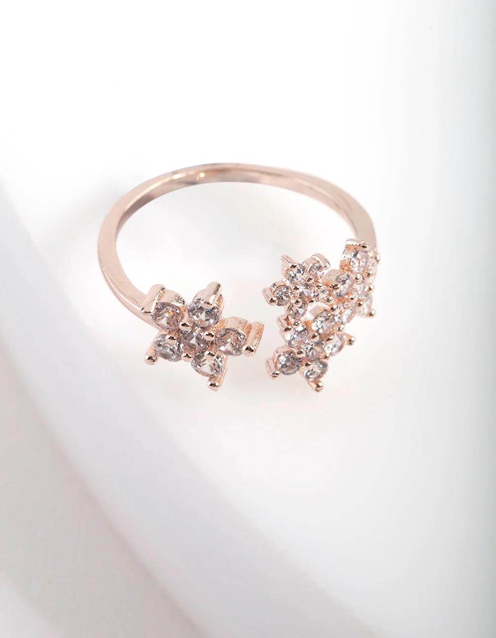 Rose Gold Cubic Zirconia Snake Wrap Ring - Image 2