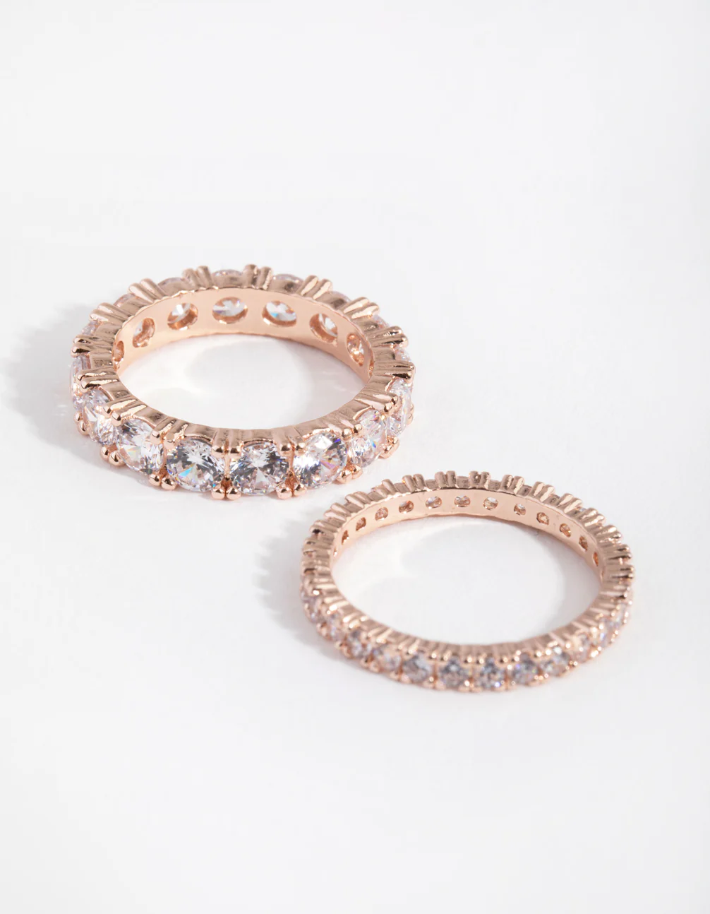 Rose Gold Double Band Set Ring - Image 2