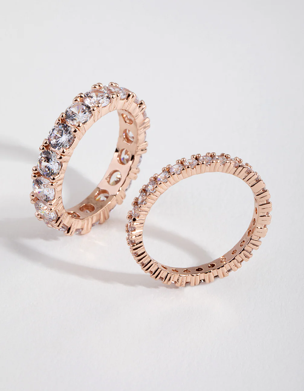 Rose Gold Double Band Set Ring - Image 3