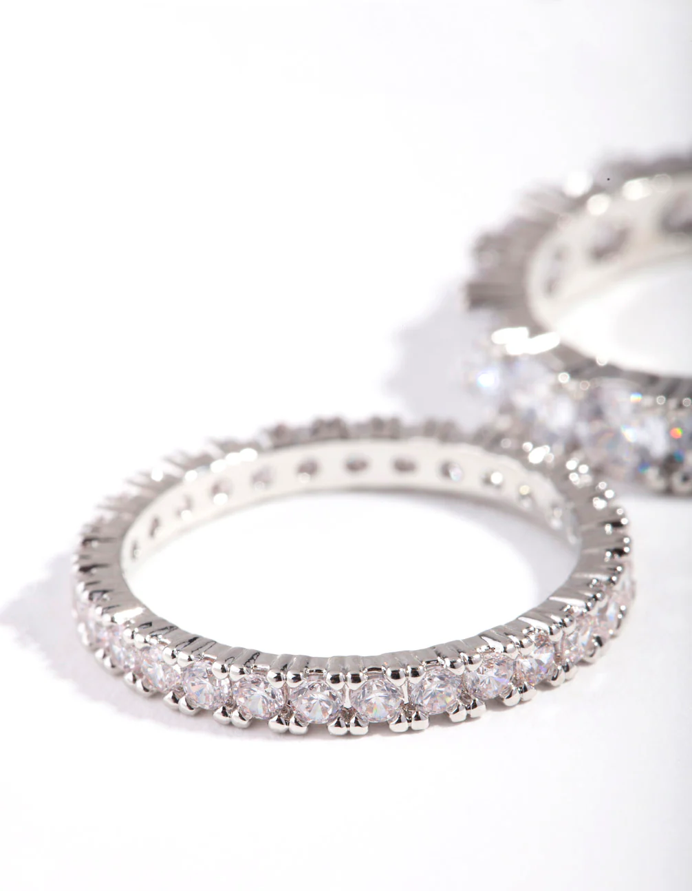 Silver Cubic Zirconia Ring Set - Image 3