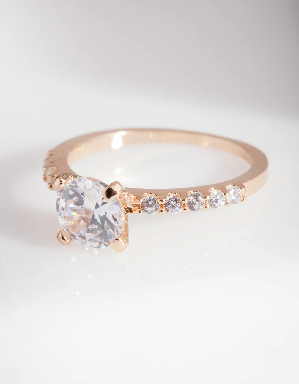 Gold Classic Engagement Style Ring - Image 2