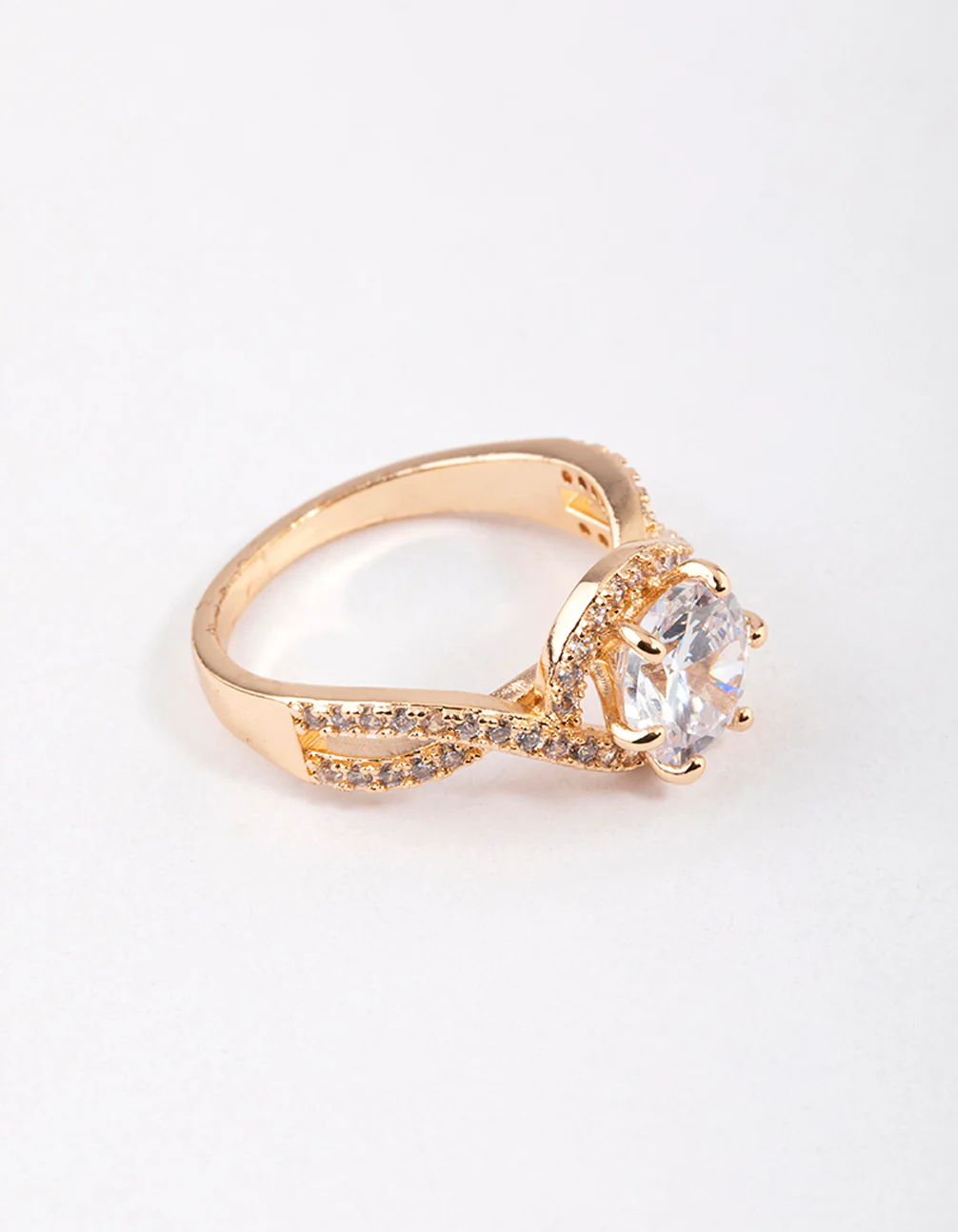 Gold Round Infinity Halo Ring - Image 2