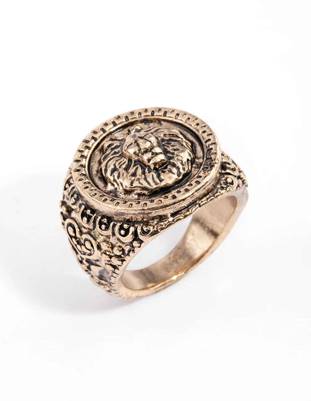 Antique Gold Lion Signet Ring - Image 2