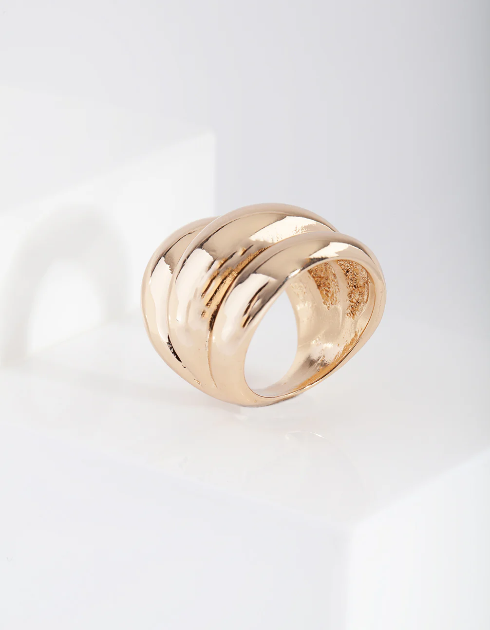 Gold 3 Layer Ring - Image 2