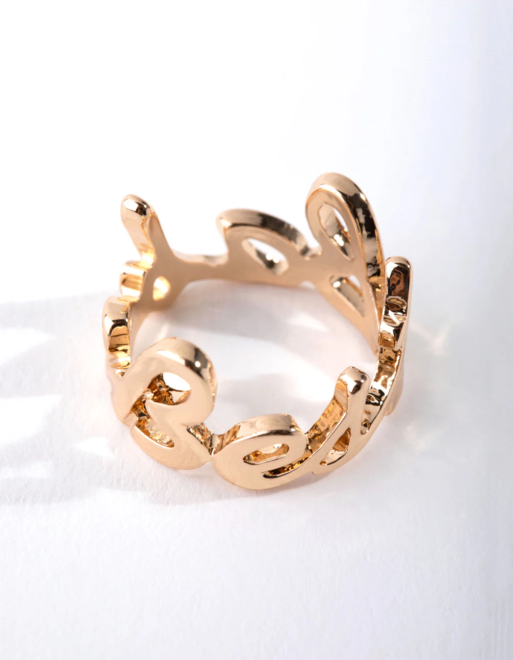 Gold Babe Word Ring - Image 3