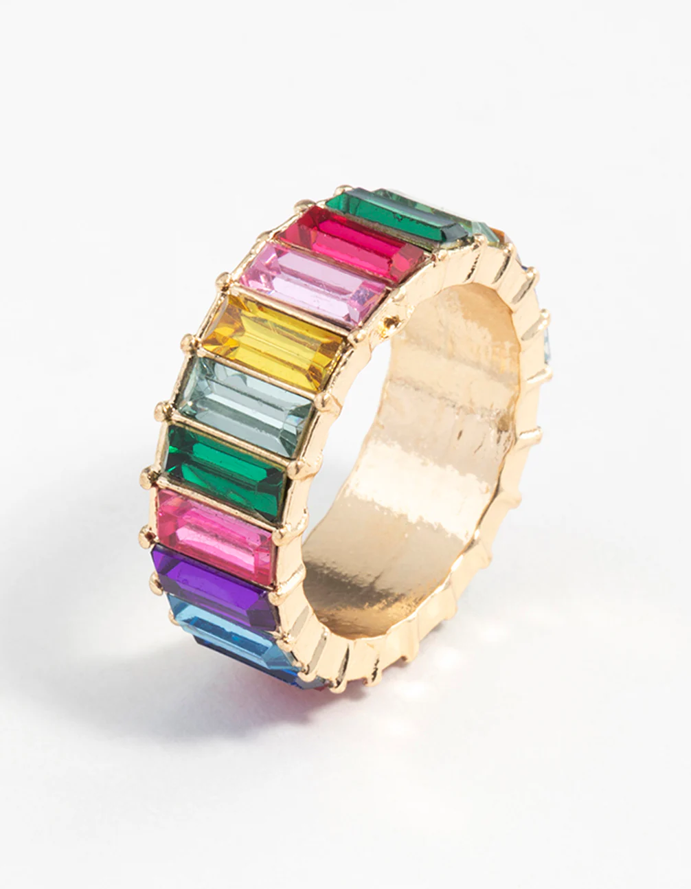 Gold Rainbow Gem Ring - Image 2