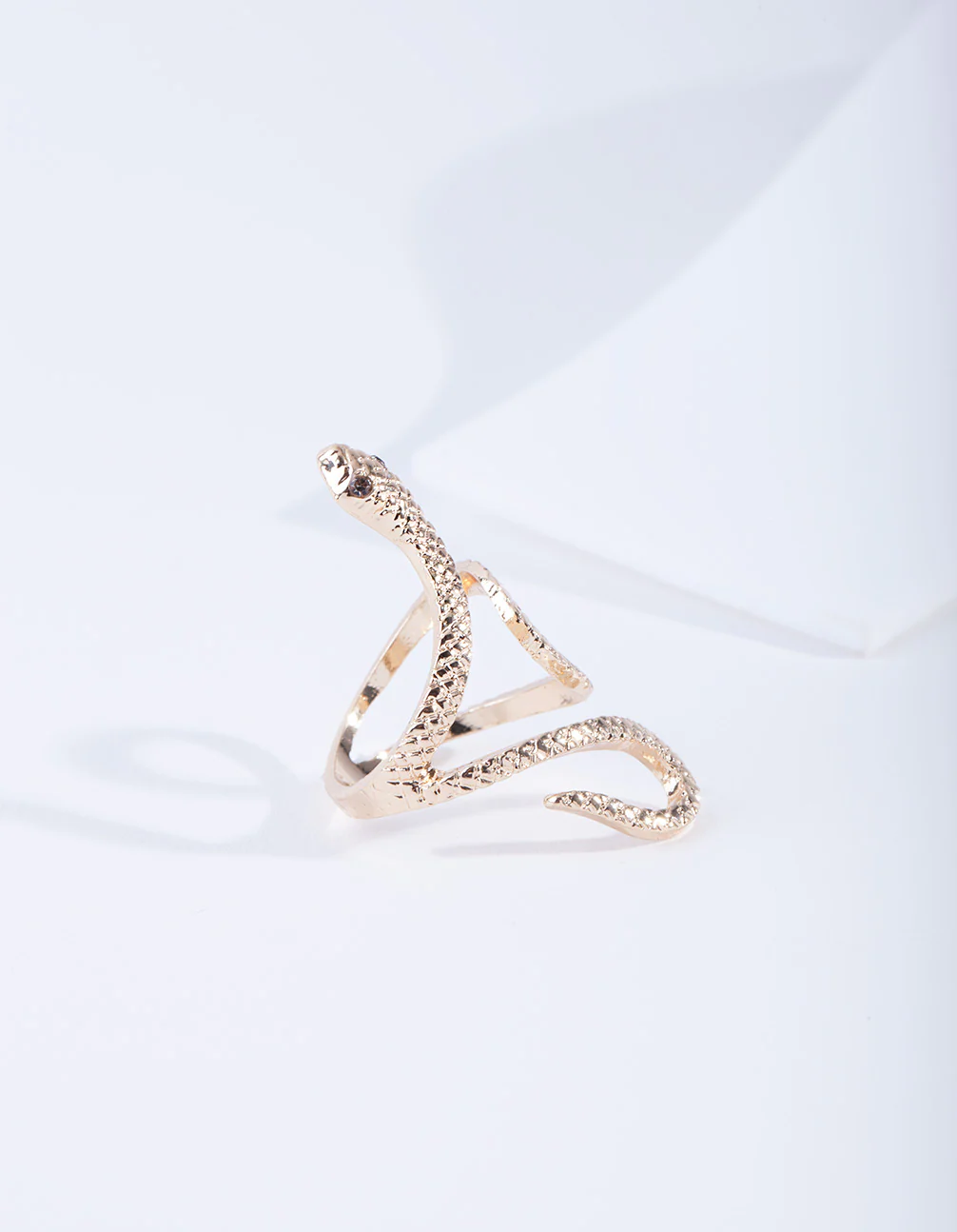Gold Etched Snake Ring - Image 5