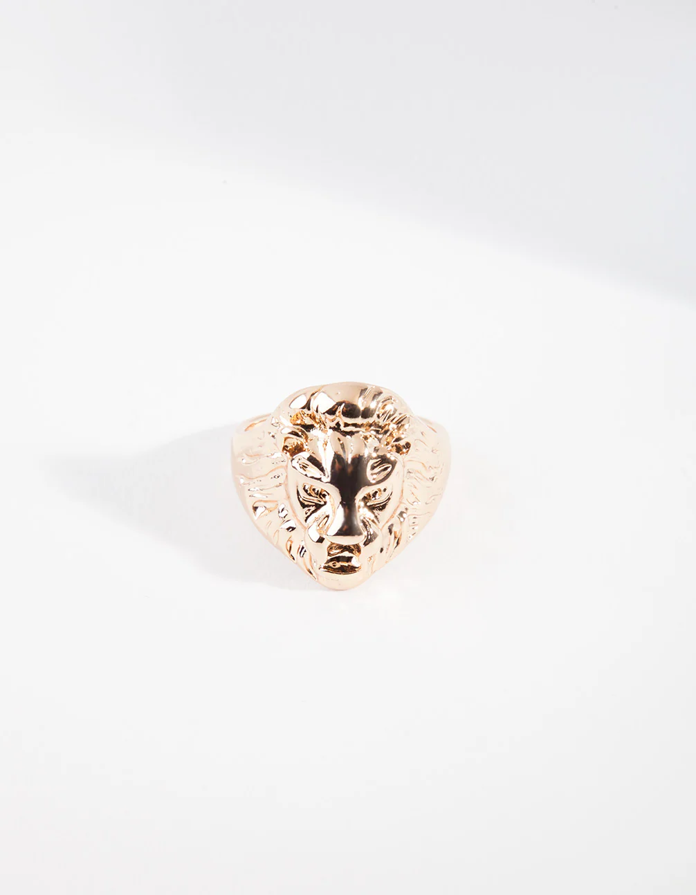 Gold Lion Head Ring - Image 2