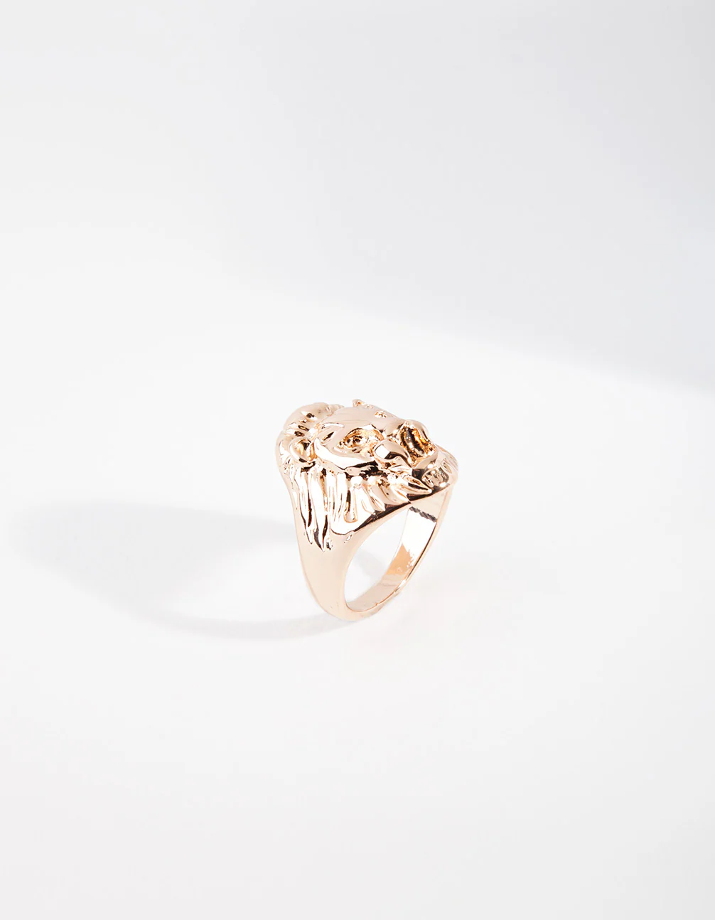 Gold Lion Head Ring - Image 3