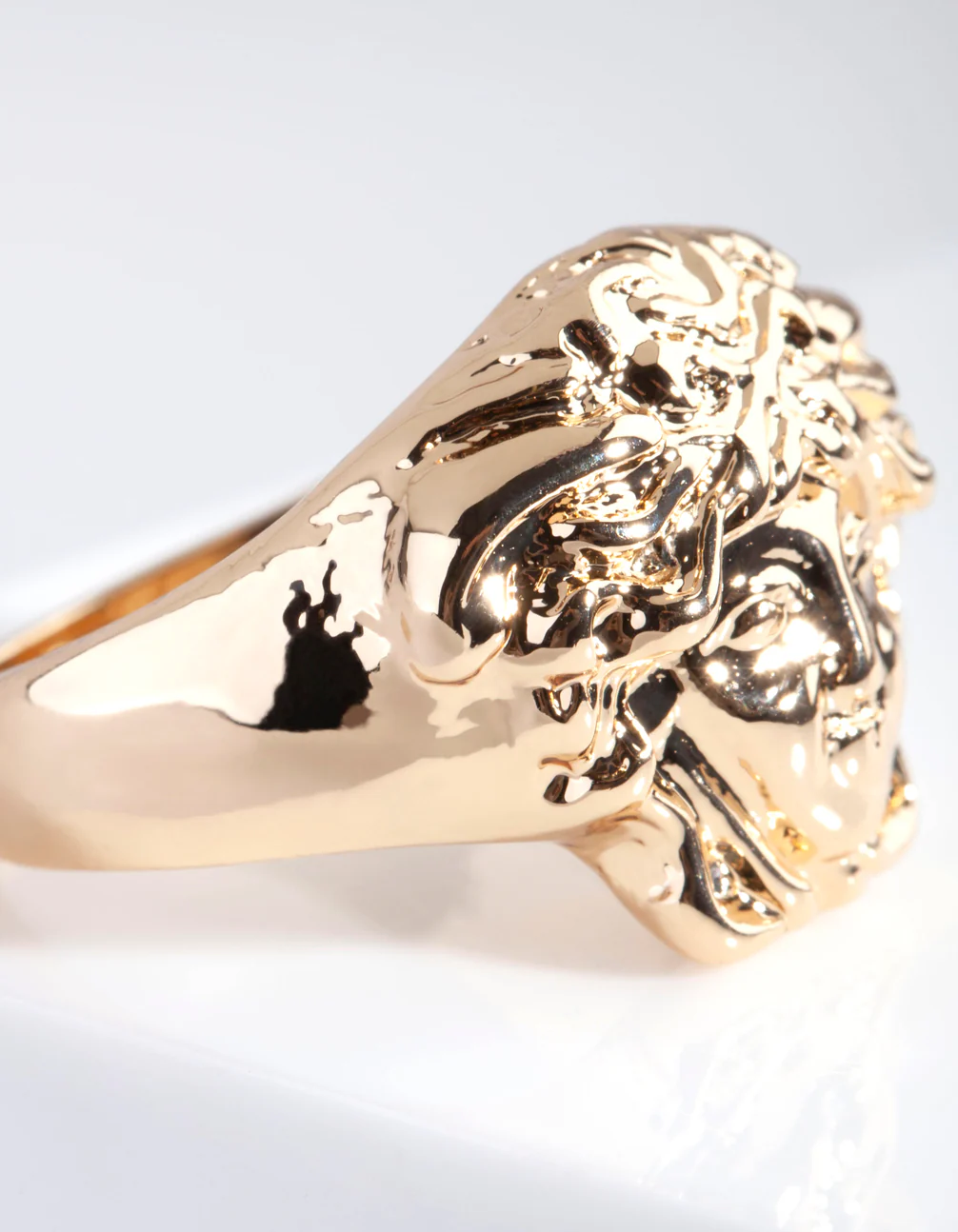 Gold Medusa Signet Ring - Image 2