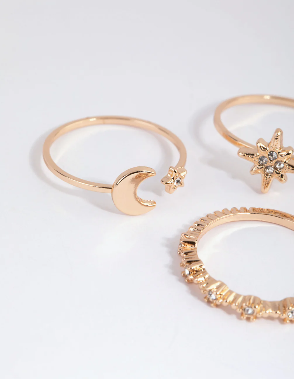 Gold Celestial Star Ring Stack - Image 3