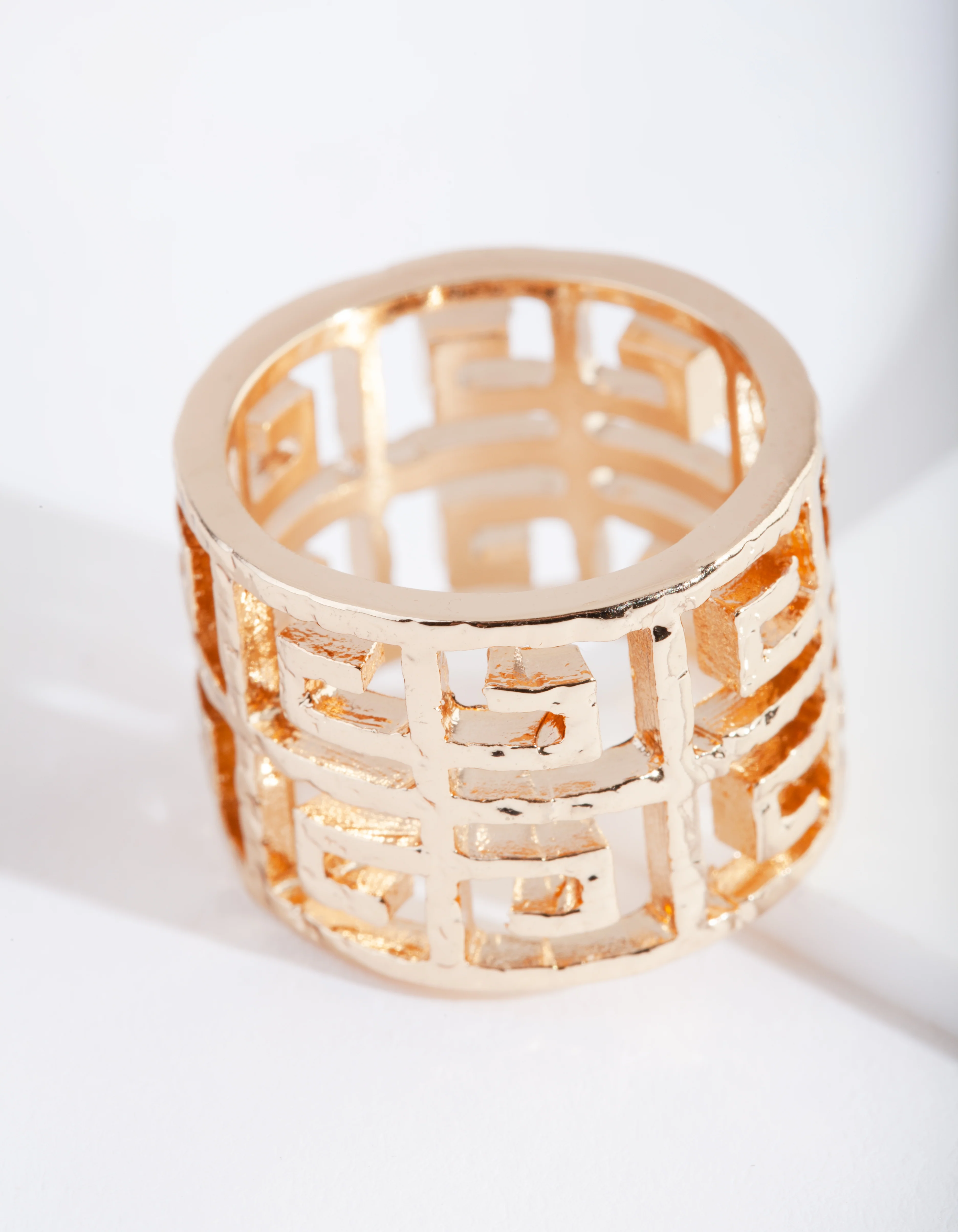 Gold Textured Ancient Ring - Image 2