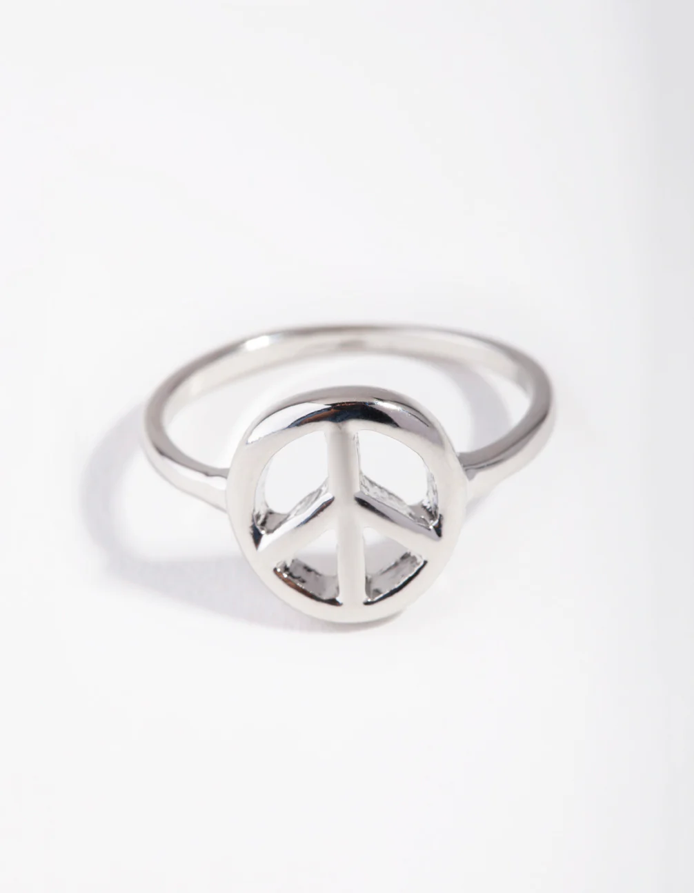 Silver Peace Sign Ring - Image 2