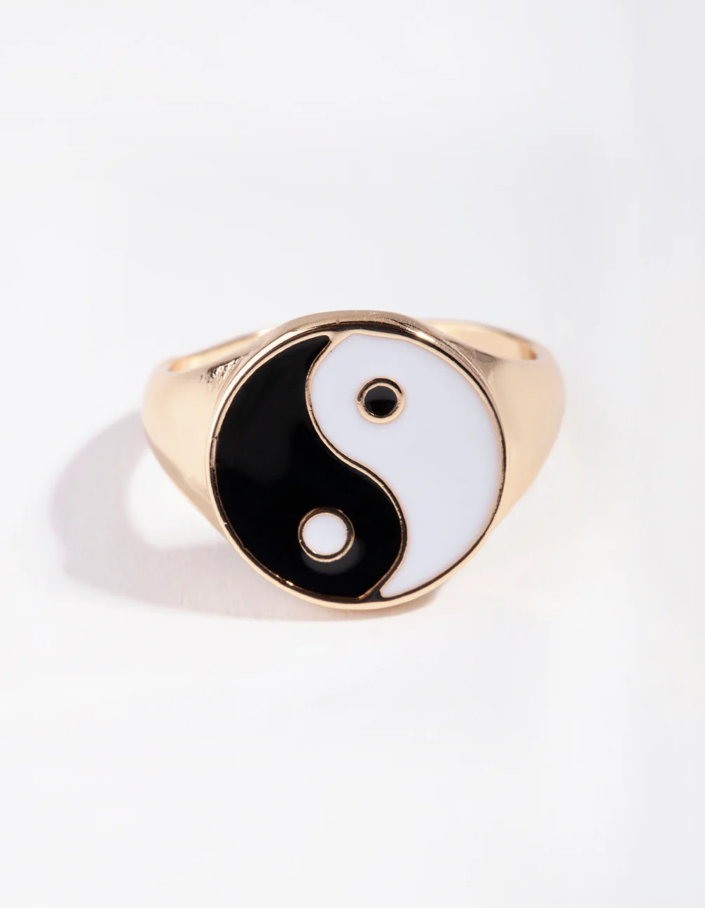Gold Yin Yang Signet Ring - Image 2